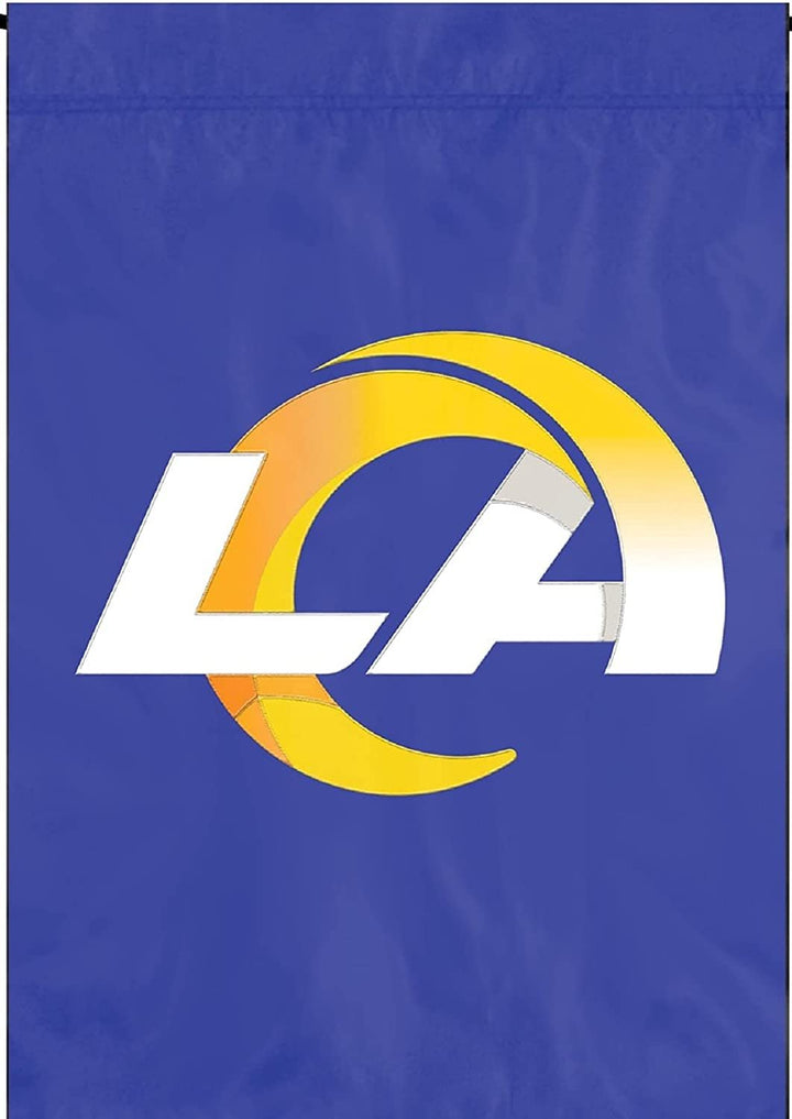 Los Angeles Rams Premium Garden Flag Banner Applique Embroidered 12.5x18 Inch