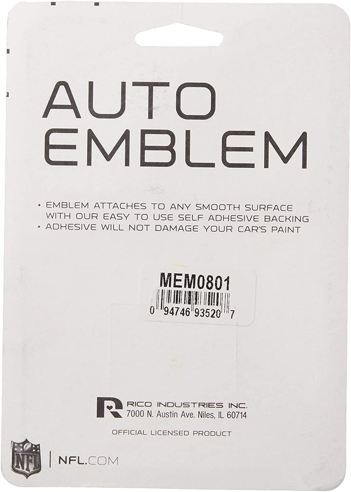 Carolina Panthers Auto Emblem, Silver Chrome Color, Raised Molded Plastic, 3.5 Inch, Adhesive Tape Backing