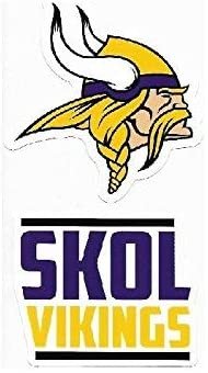 Minnesota Vikings Double Up Die Cut 2-Piece Sticker Sheet
