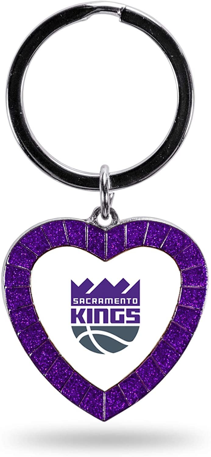 Sacramento Kings Metal Keychain Rhinestone Colored Heart Shape – Last ...