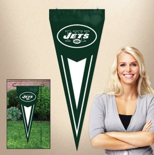 New York Jets 14x34 Inch Garden Flag Banner Yard Pennant Design Embroidered Outdoor