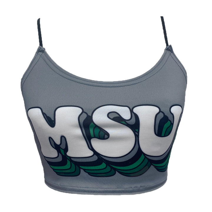 Michigan State Gray Spaghetti Tank