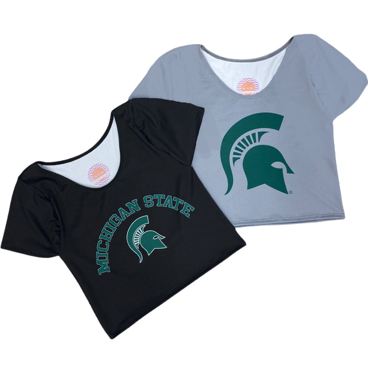 Michigan State Black Babydoll Tee