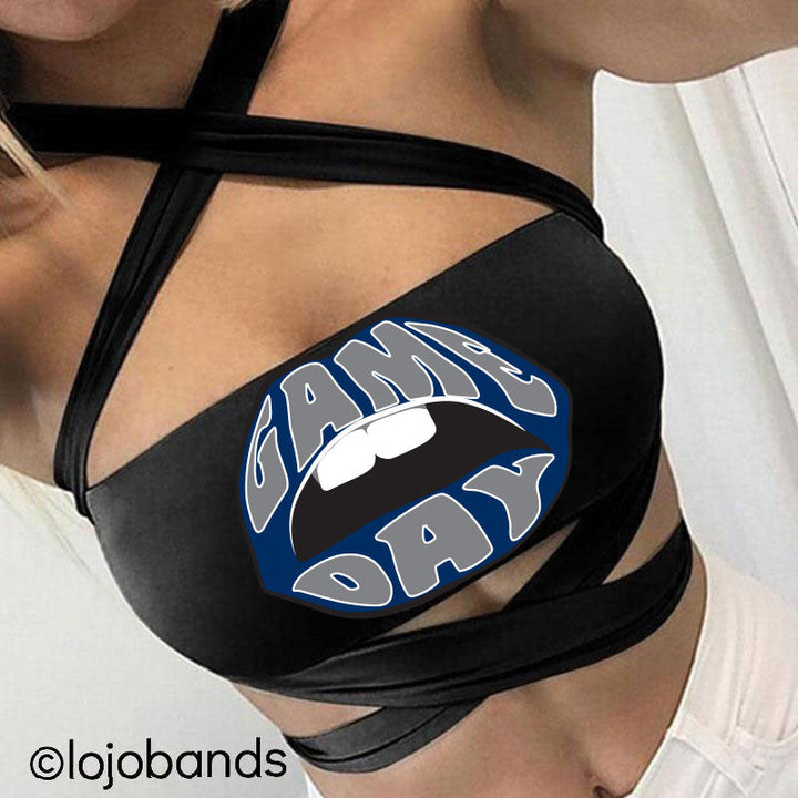 Tailgate Lips Black Multiway Bandeau