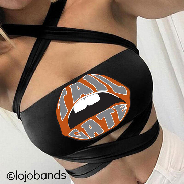 Tailgate Lips Black Multiway Bandeau