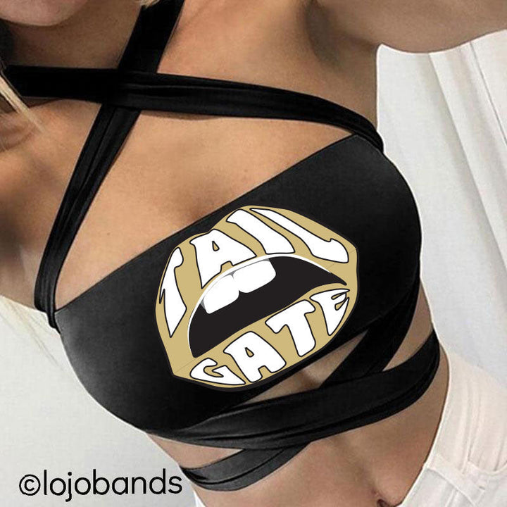 Tailgate Lips Black Multiway Bandeau