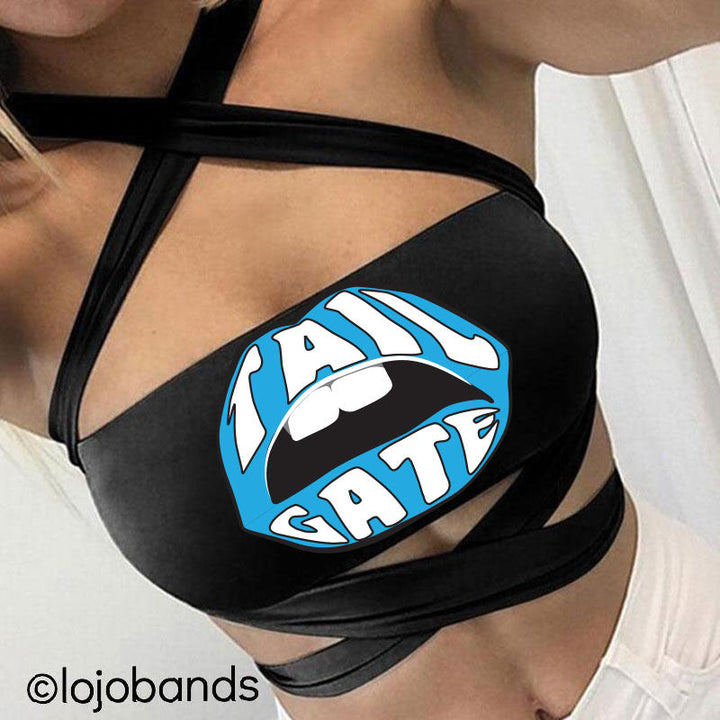 Tailgate Lips Black Multiway Bandeau