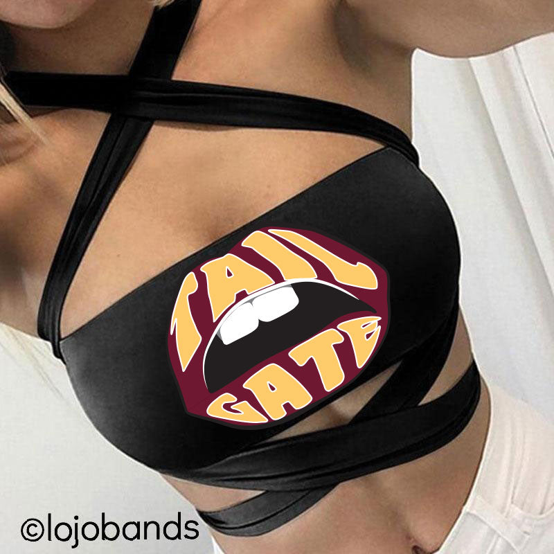 Tailgate Lips Black Multiway Bandeau