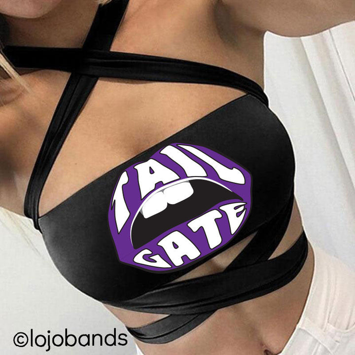 Tailgate Lips Black Multiway Bandeau