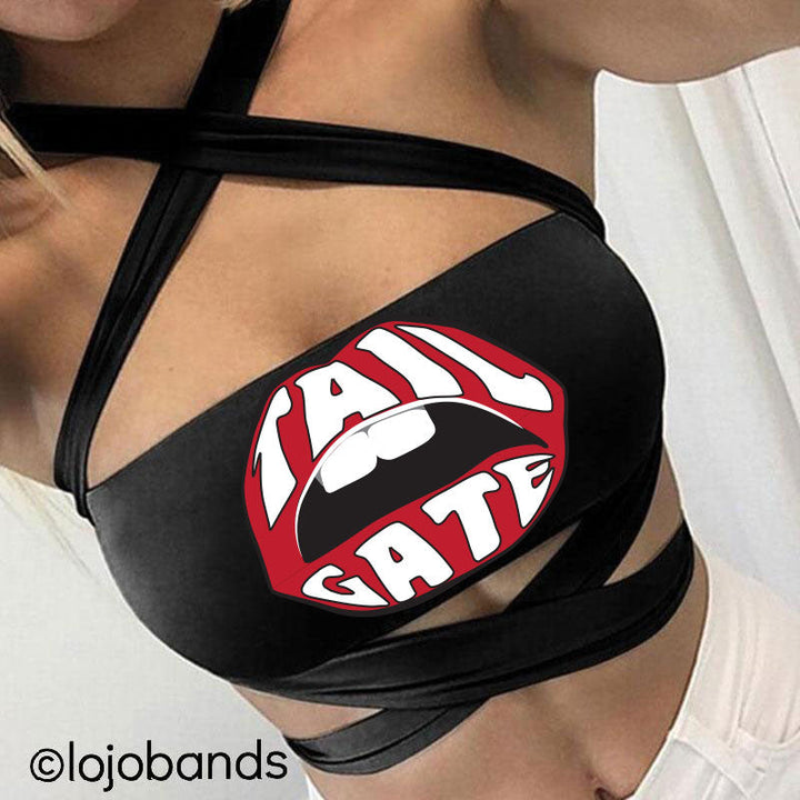 Tailgate Lips Black Multiway Bandeau