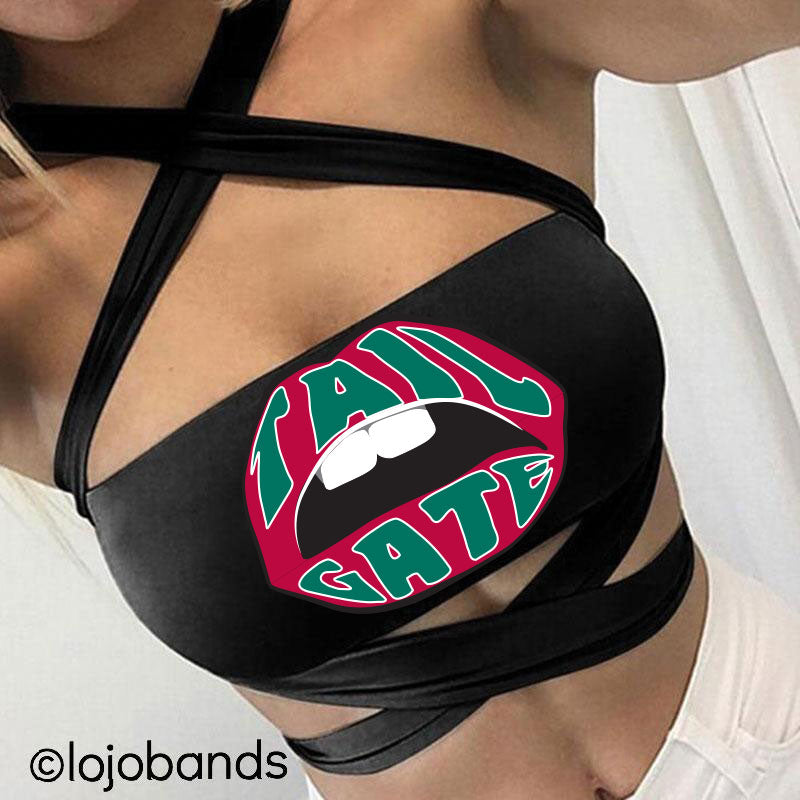 Tailgate Lips Black Multiway Bandeau