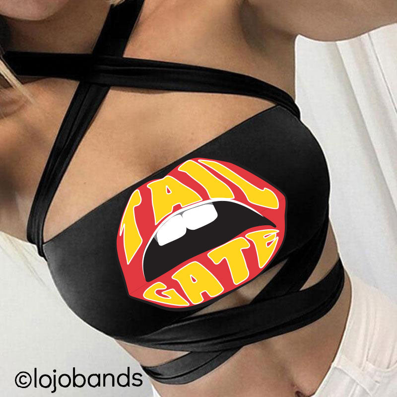 Tailgate Lips Black Multiway Bandeau