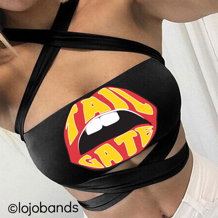 Tailgate Lips Black Multiway Bandeau