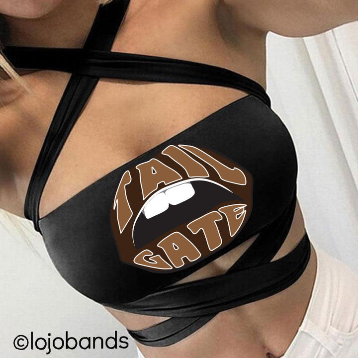 Tailgate Lips Black Multiway Bandeau