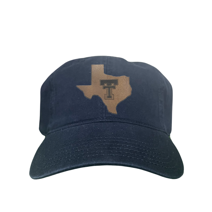 Texas Tech State of Texas Double TT Leather Patch / Hats / TXTECH030 / SB