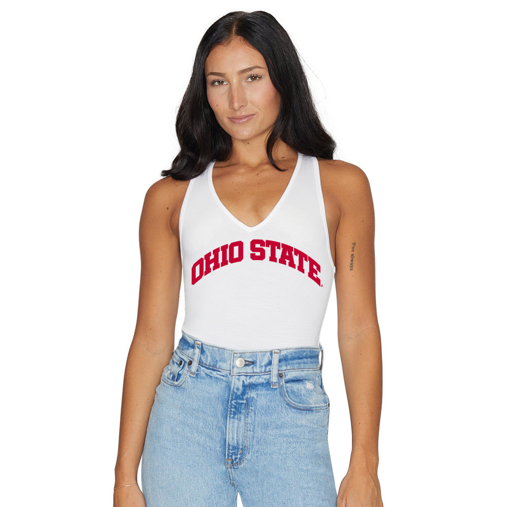 Ohio State OSU Buckeyes White Bodysuit
