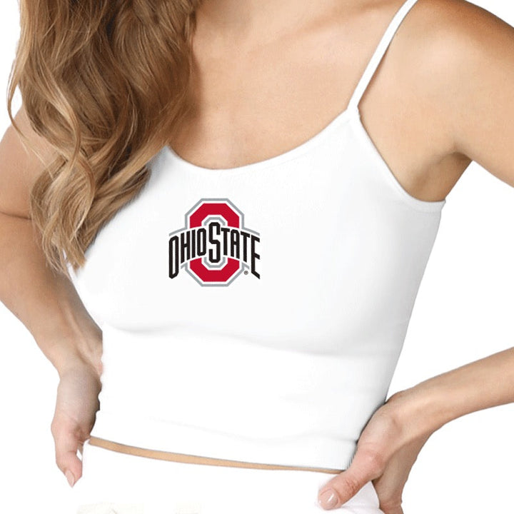 Ohio State OSU Buckeyes White Spaghetti Tank