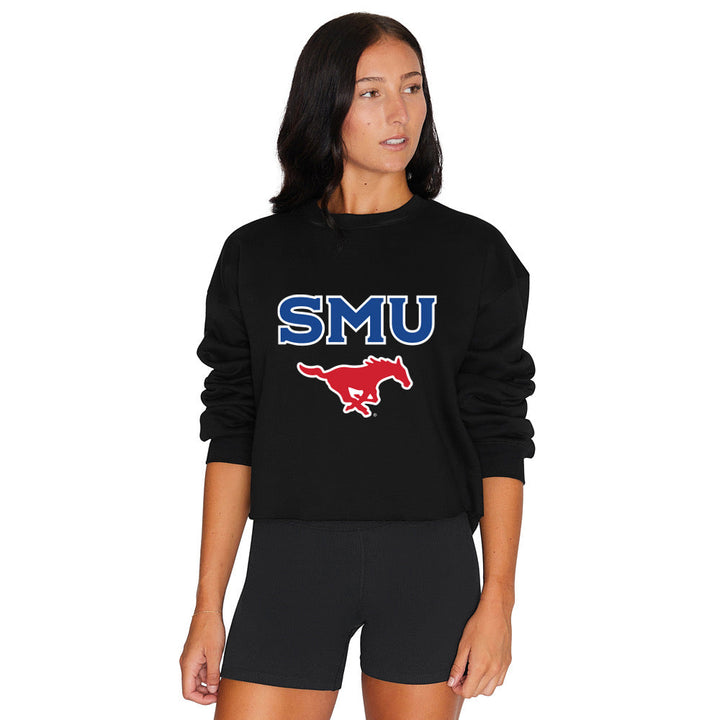 SMU Mustangs Black Crewneck