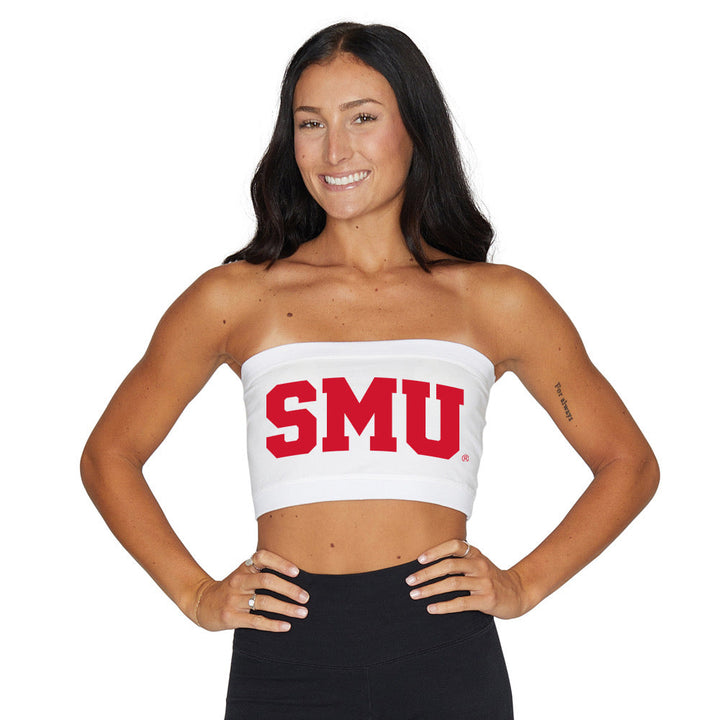 SMU Mustangs White Bandeau Top