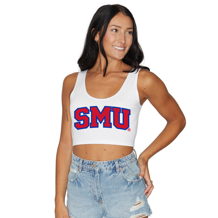 SMU Mustangs Crop Tank Top
