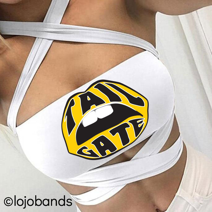 Tailgate Lips White Multiway Bandeau