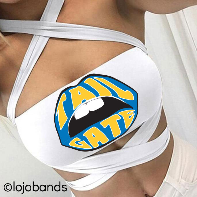 Tailgate Lips White Multiway Bandeau