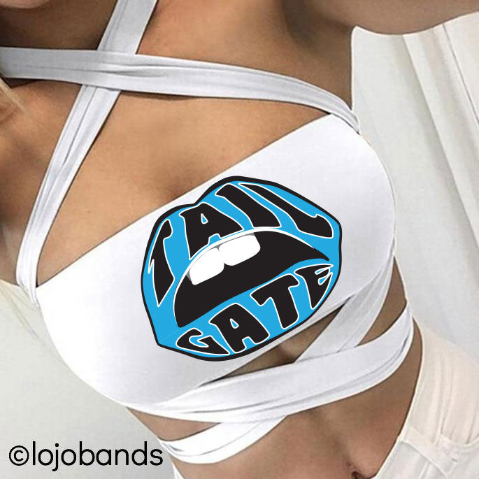 Tailgate Lips White Multiway Bandeau