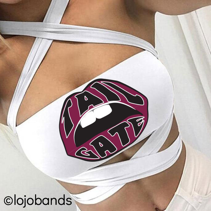 Tailgate Lips White Multiway Bandeau