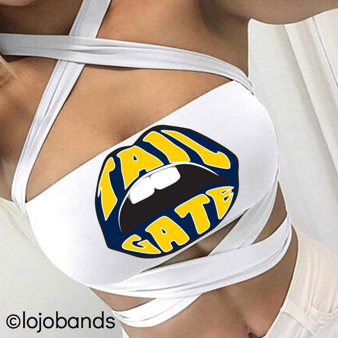 Tailgate Lips White Multiway Bandeau