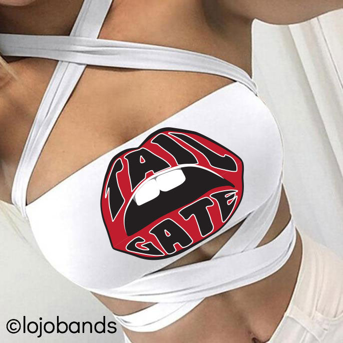 Tailgate Lips White Multiway Bandeau