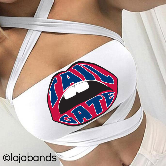 Tailgate Lips White Multiway Bandeau
