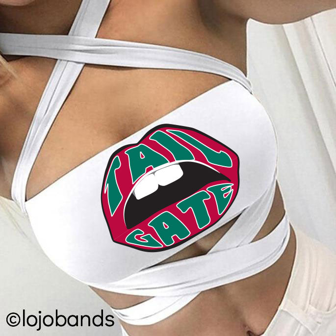 Tailgate Lips White Multiway Bandeau
