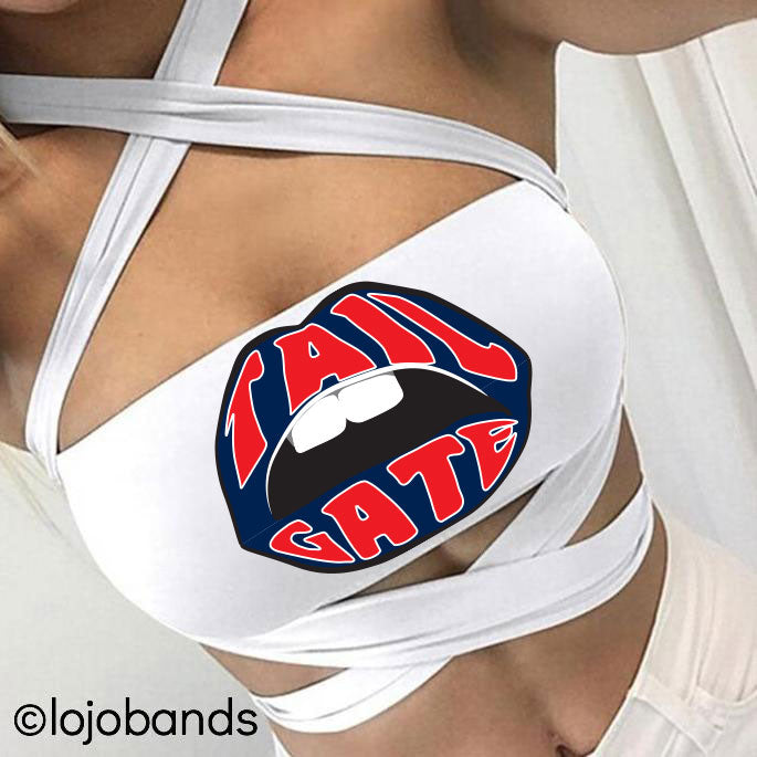 Tailgate Lips White Multiway Bandeau