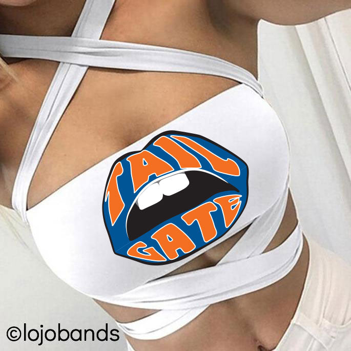 Tailgate Lips White Multiway Bandeau