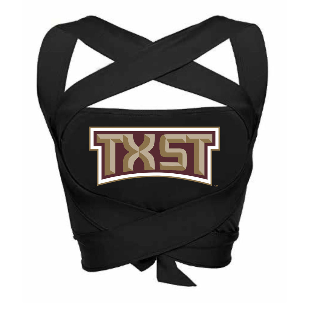 Texas State Black Multi Way Bandeau Top