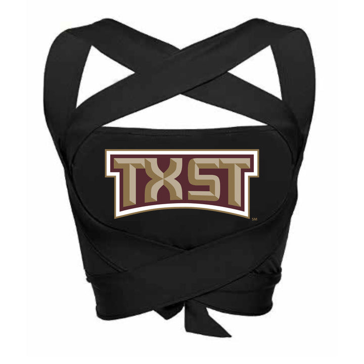 Texas State Black Multi Way Bandeau Top