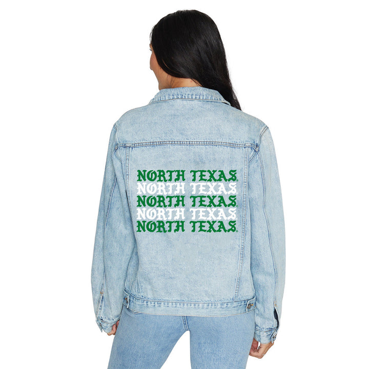 North Texas Mean Green Gothic Denim Jacket