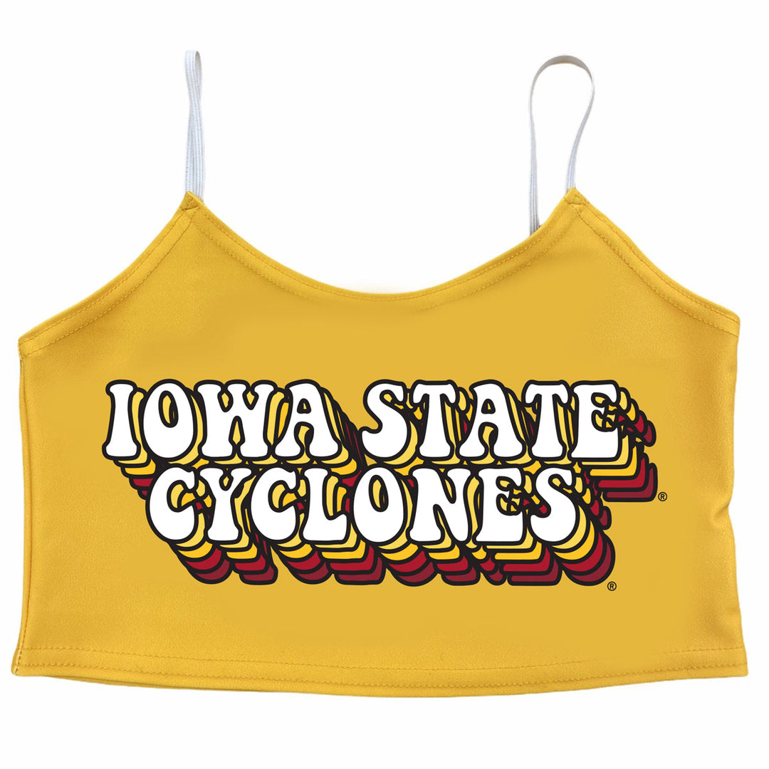 Iowa State Yellow Retro Spaghetti Tank