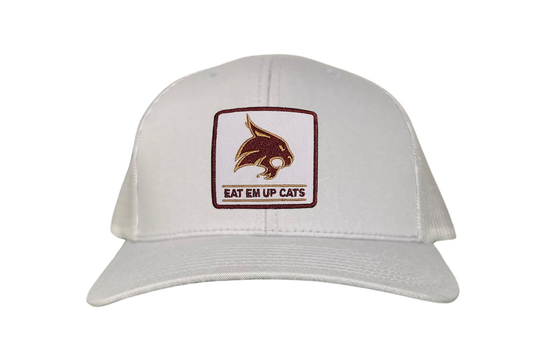 Texas State / Square Supercat Eat Em Up Cats / Curved Bill Trucker TXST010 - 093
