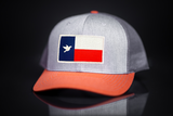 Brock Cunningham / Dove Texas Flag Rectangle / Curved Bill Mesh Snapback / 140