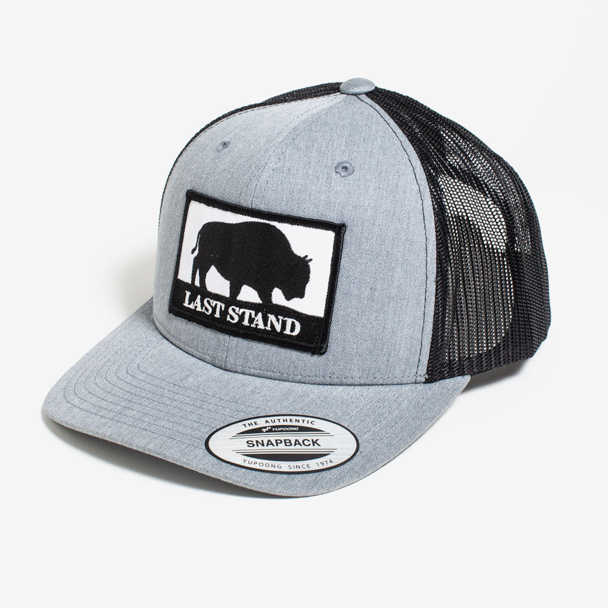 Last Stand Grey Black Curved Bill Hat | Original Series – Last Stand Hats