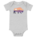 Last Stand / Bison Mountain Sunset / Baby short sleeve one piece / MM