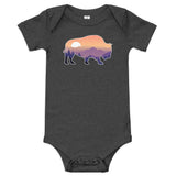 Last Stand / Bison Mountain Sunset / Baby short sleeve one piece / MM
