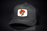 Oklahoma State / Pistol Pete Face Square / Curved Bill Mesh Snapback / 135 / OKSTATE005