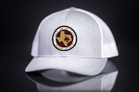 Texas State / Eat Em Up Cats State of Texas Supercat Circle Patch / Curved Bill Trucker / TXST018 - 097