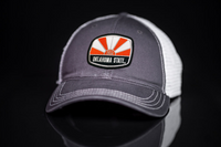 Oklahoma State / Oklahoma State Sunrise Square Patch / Curved Bill Mesh Snapback / 134 / OKSTATE003