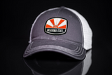 Oklahoma State / Oklahoma State Sunrise Square Patch / Curved Bill Mesh Snapback / 134 / OKSTATE003