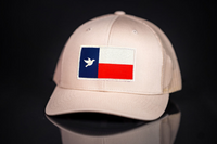 Brock Cunningham / Dove Texas Flag Rectangle / Curved Bill Mesh Snapback / 140