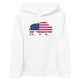Last Stand / Bison American Flag / Kids fleece hoodie / MM