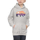 Last Stand / Bison Mountain Sunset / Kids Hoodie / MM